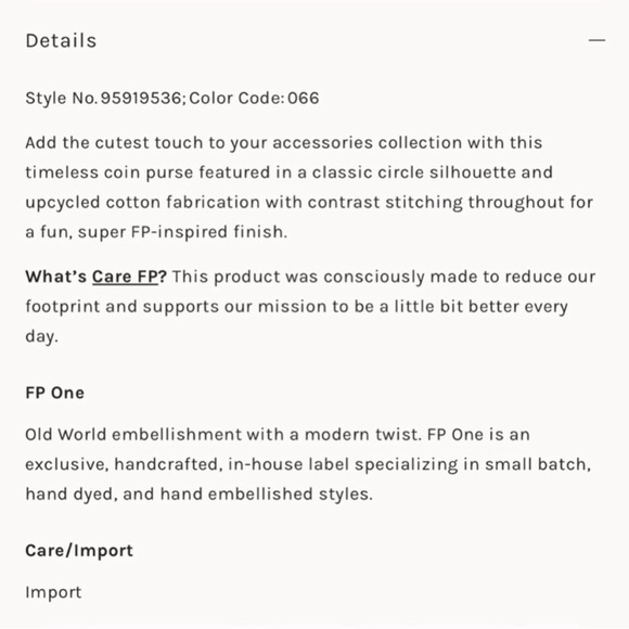 NWT Free People One Upcycled Circle Pouch - Picture 3 of 3